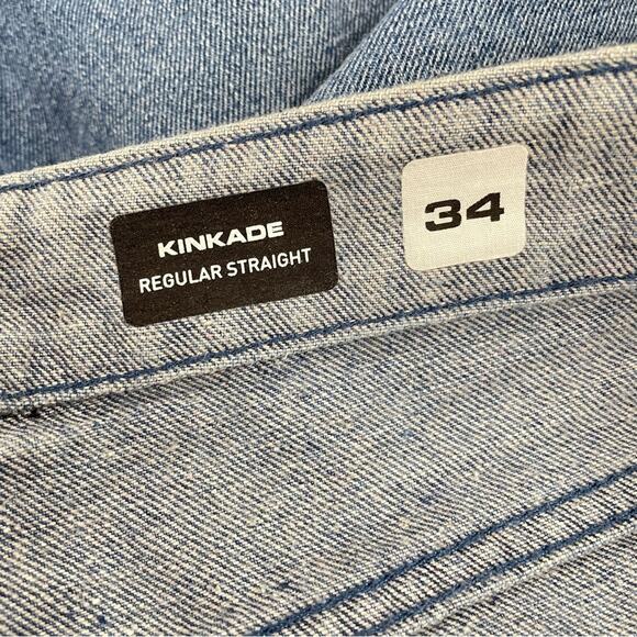 Volcom Kinkade Regular Straight Light Wash Womens Jeans 34 Blue High Rise Denim - Picture 12 of 13
